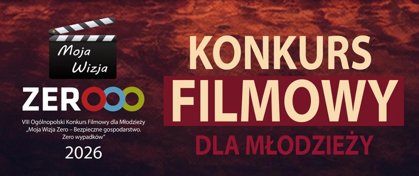 Grafika z napisem konkurs filmowy dla młodzieży