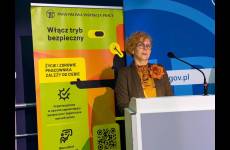 Agata Kostyk-Lewandowska Dyrektor Ośrodka Szkolenia Państwowej Inspekcji Pracy im. Profesora Jana Rosnera otwiera konferencję