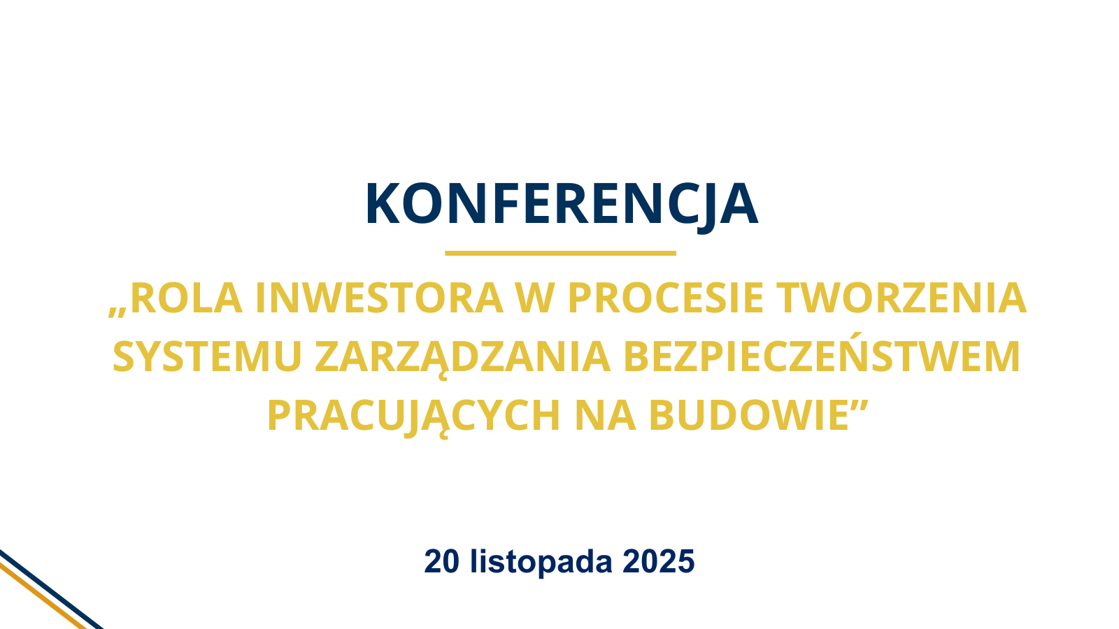 Grafika z tytułem konferencji i datą
